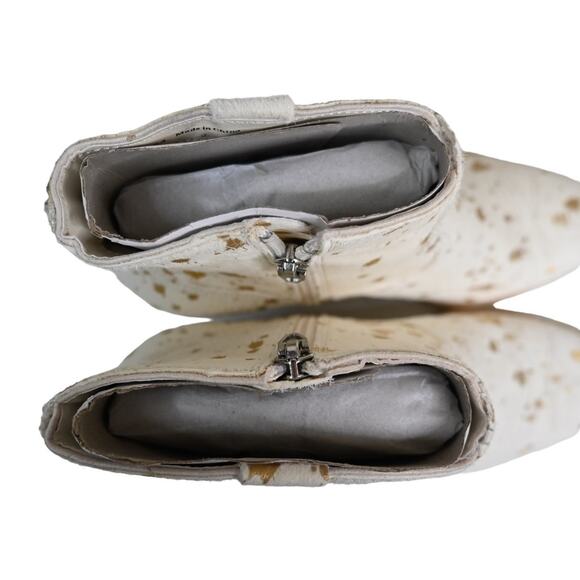 Dolce Vita Womens 8.5 Silma Bootie in Cow Hair Gold Multi NEW - Picture 9 of 12